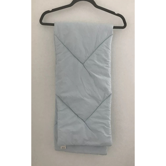 NWT ANTHROPOLOGIE Maeve Quilted Puffer Scarf, Powder Light Blue, 11.5 x 52” EUC - Picture 5 of 11